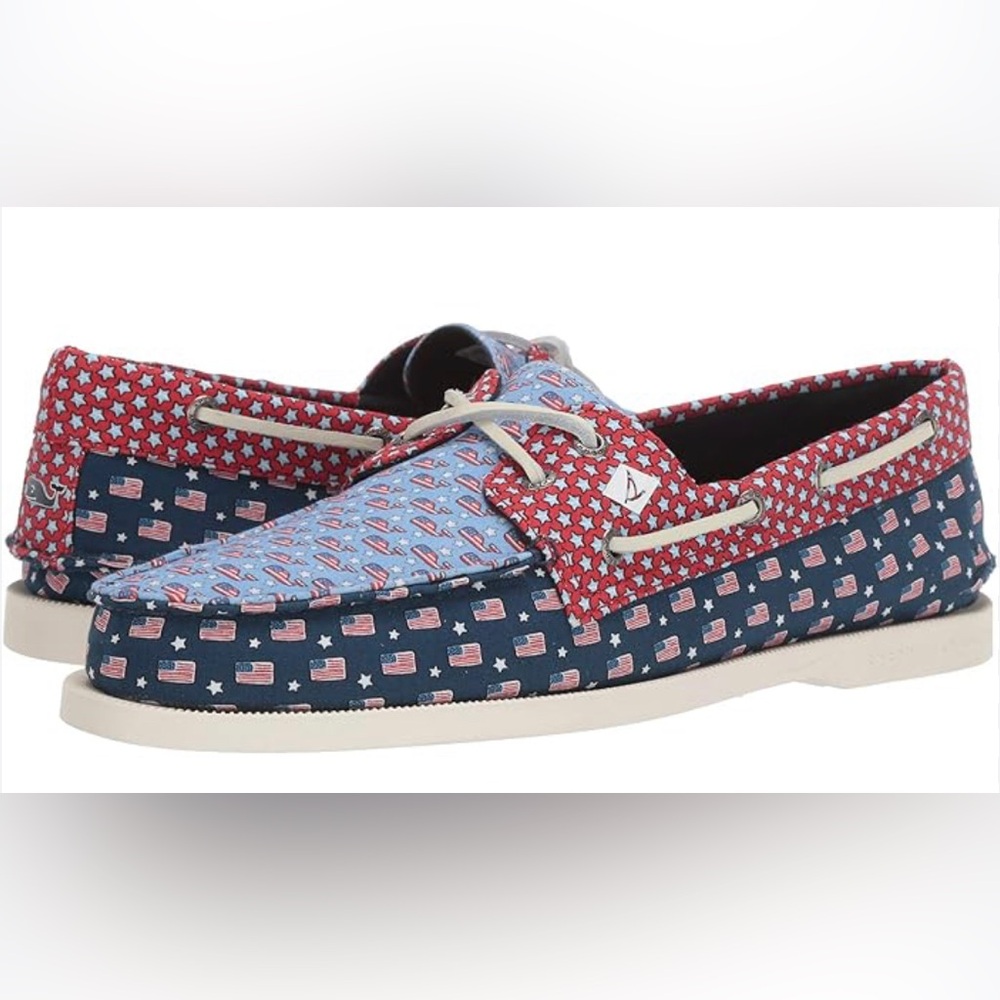 Vineyard Vines Sperry Men’s Americana Top Sider Boat Shoes Size 11